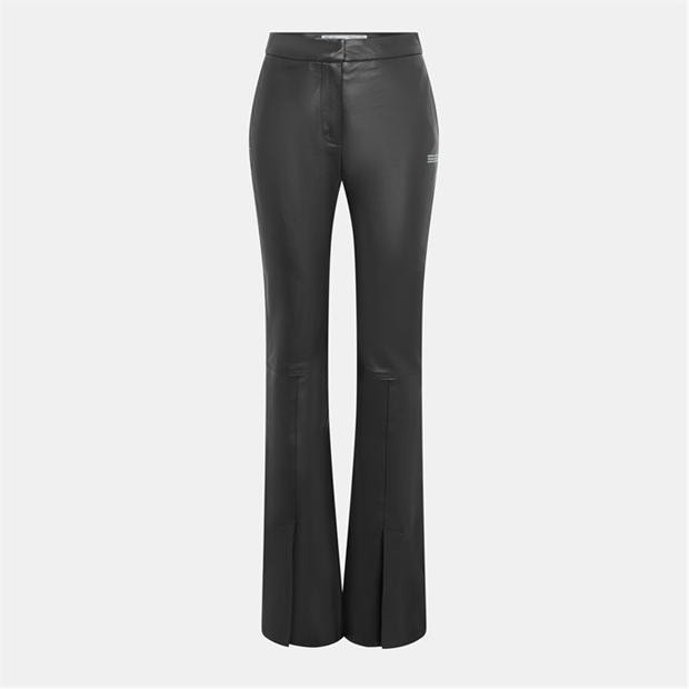 OFF WHITE Women's Leather/PU Trousers