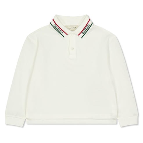 GUCCI - Kids' Cotton Long-Sleeve Polo