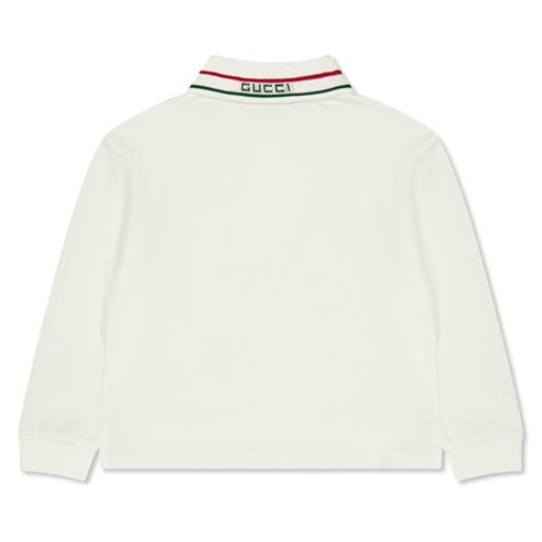 GUCCI - Kids' Cotton Long-Sleeve Polo