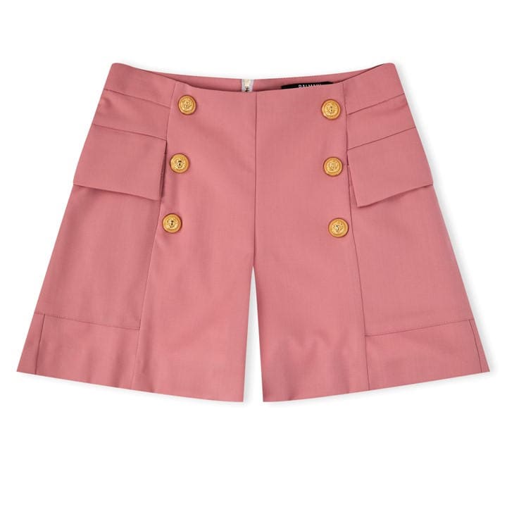 Balmain Girls Purple Kids' Woven Tracksuit Shorts