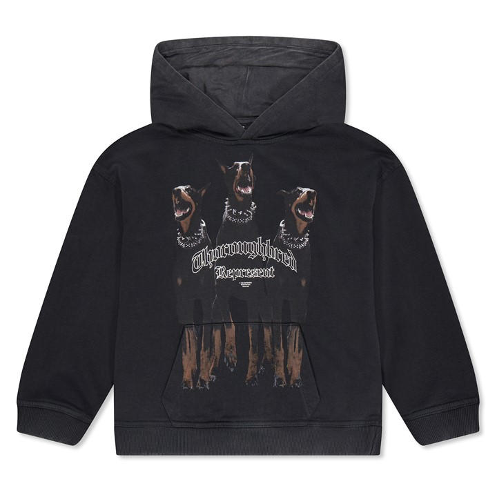 Represent Unisex Kids Black Infants' Graphic Cotton Thoroughbred Hoodie