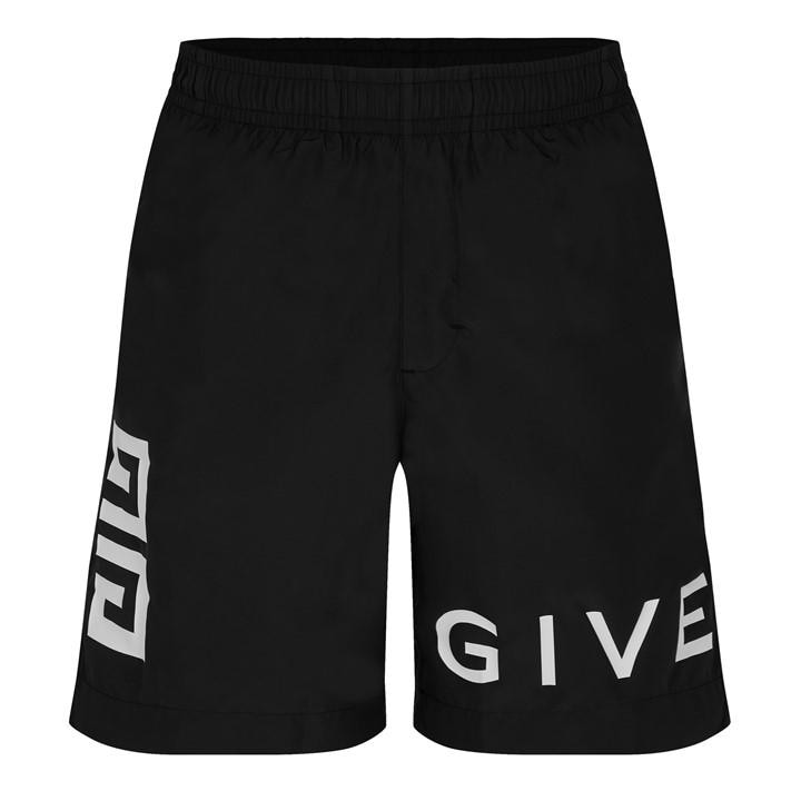 Givenchy Men's Black 4G Logo Swim Shorts - S