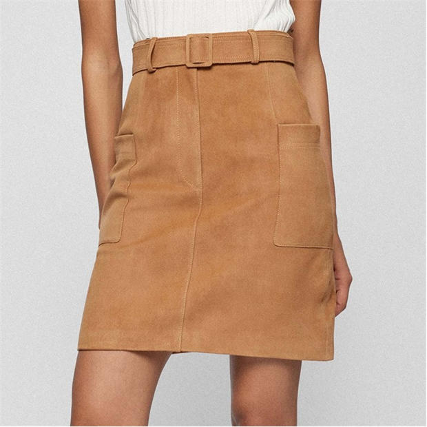 Boss Semita Leather Skirt,Specials : American Fashion Style Bags On Sale