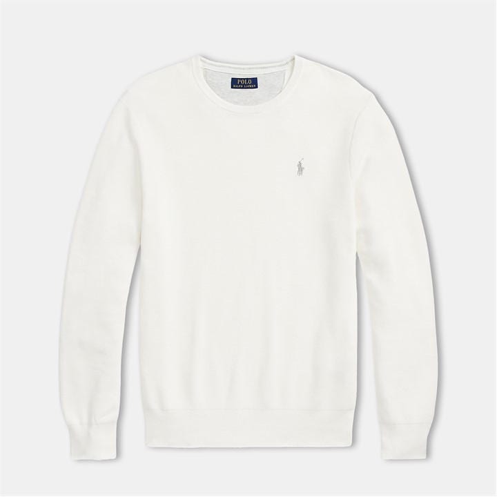 Polo Ralph Lauren Men's White Textured Pony Jumper 2XL