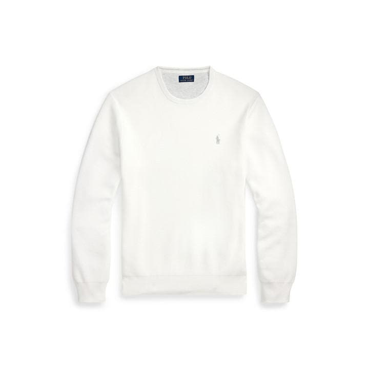 Polo Ralph Lauren Men's White Textured Pony Jumper - XL