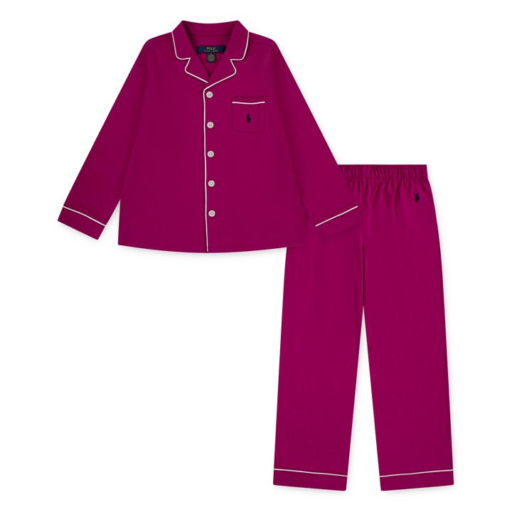 Polo Ralph Lauren Girls Pink Kids' Classic Long Sleeve Pyjama Set - 13 - 14 Years