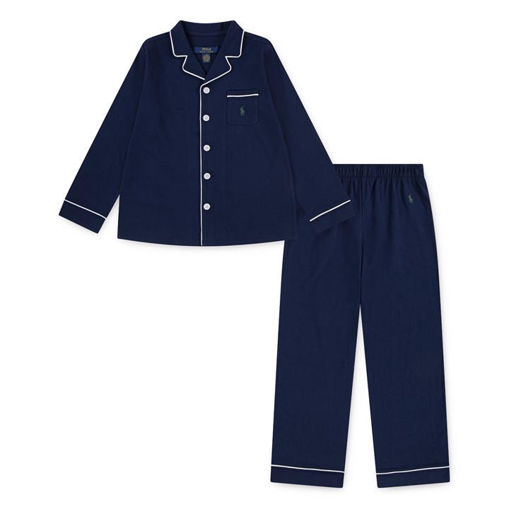 Polo Ralph Lauren Girls Blue Kids' Classic Long Sleeve Pyjama Set - 13 - 14 Years