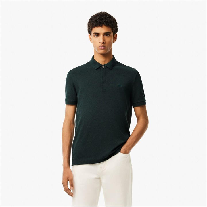 Lacoste Men's Green Regular Fit Paris Stretch Piqu¿ Polo Shirt Small