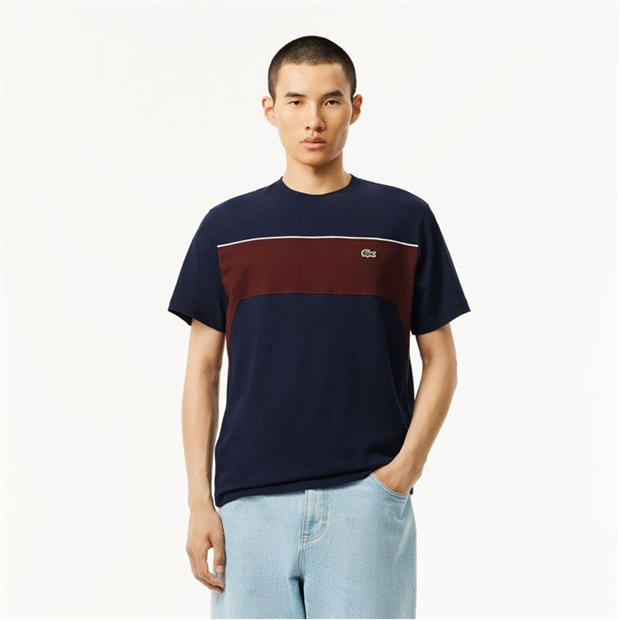 Lacoste Cotton Colour-Block T-Shirt,Specials : American Fashion Style Bags On Sale