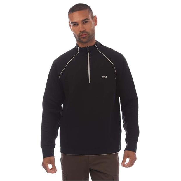 Boss Zip-Neck Sweatshirt with Embossed Artwork,All Products : American Fashion Style Bags On Sale
