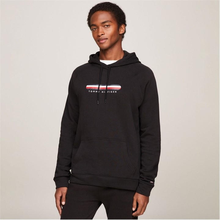 Tommy Hilfiger Logo Lounge Hoodie – Black