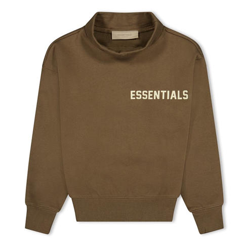 FEAR OF GOD ESSENTIALS - Unisex Kids' Long Sleeve Mock Neck Turtle Jumper