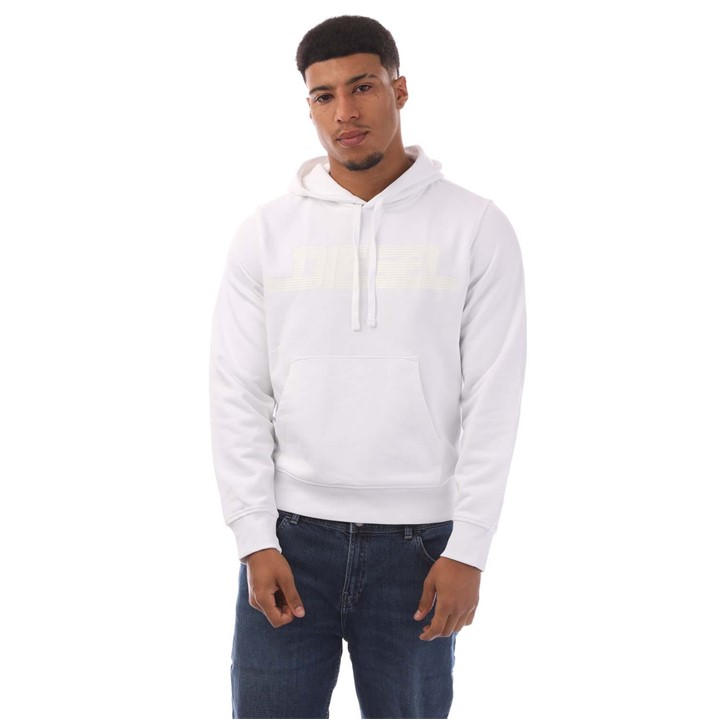 Diesel Men's White S-Ginn 12-G Hoodie 2XL
