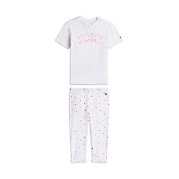 Tommy Hilfiger Girls White Tommy Legging Set In62