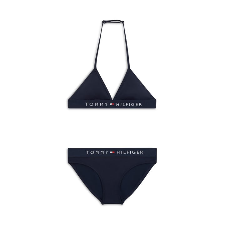 Tommy Hilfiger Girls Blue Tommy Bikini Set Jn62