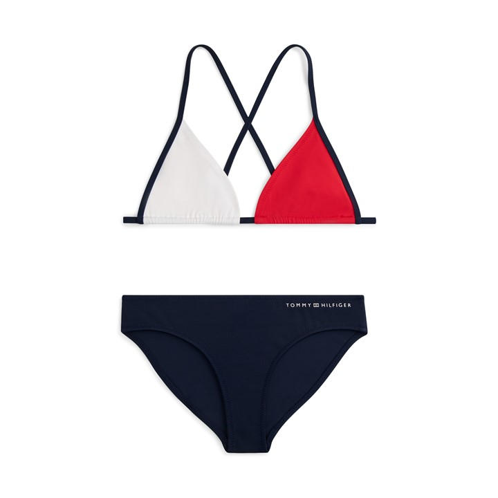 Tommy Hilfiger Girls Blue Tommy Bikini Set Jn62