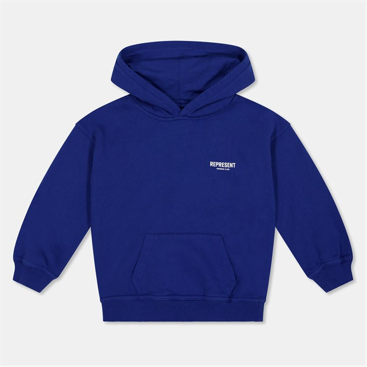 Represent Unisex Kids Blue Infants' Plain Cotton Owners Club Hoodie