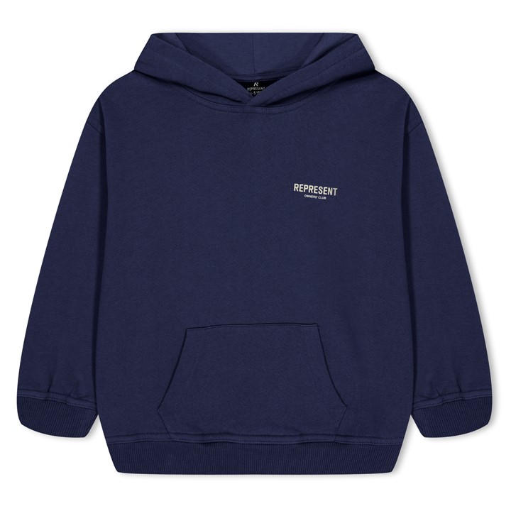 Represent Unisex Kids Blue Infants' Plain Cotton Owners Club Hoodie