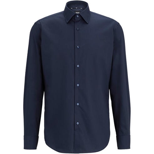 BOSS Hbg Motion Plain Short-Sleeve Shirt in Blue for Men | UK