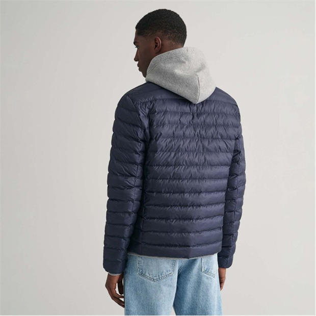 Gant Men Green Color-Blocked Stand Collar Full Sleeves Bomber Jacket