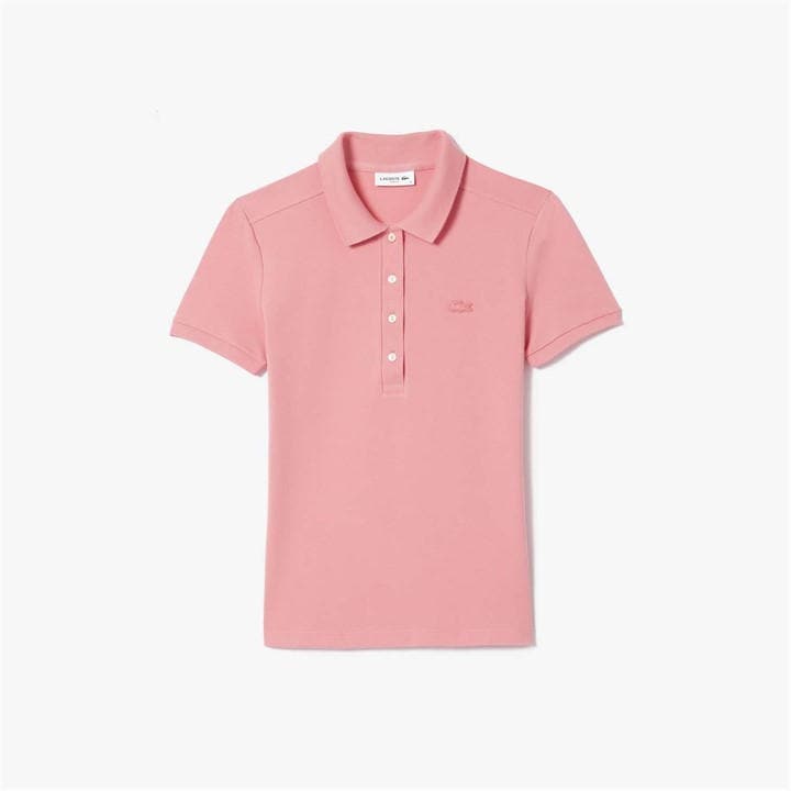 Lacoste Women's Pink Slim-Fit Stretch Mini Piqu¿ Polo Shirt Size 10