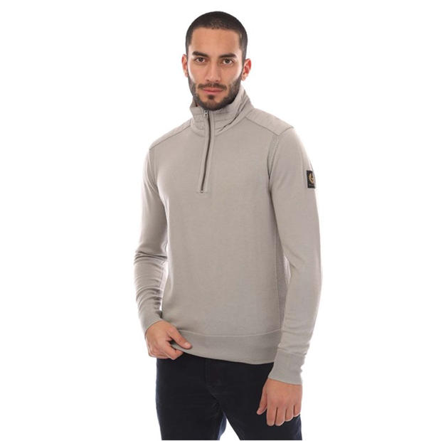 Belstaff Merino Wool Kilmington Quarter Zip Jumper,All Products : American Fashion Style Bags On Sale