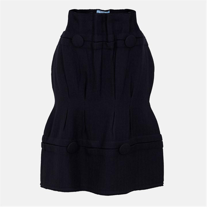 Prada Women's Blue Midi Skirt Ld54 Size 8