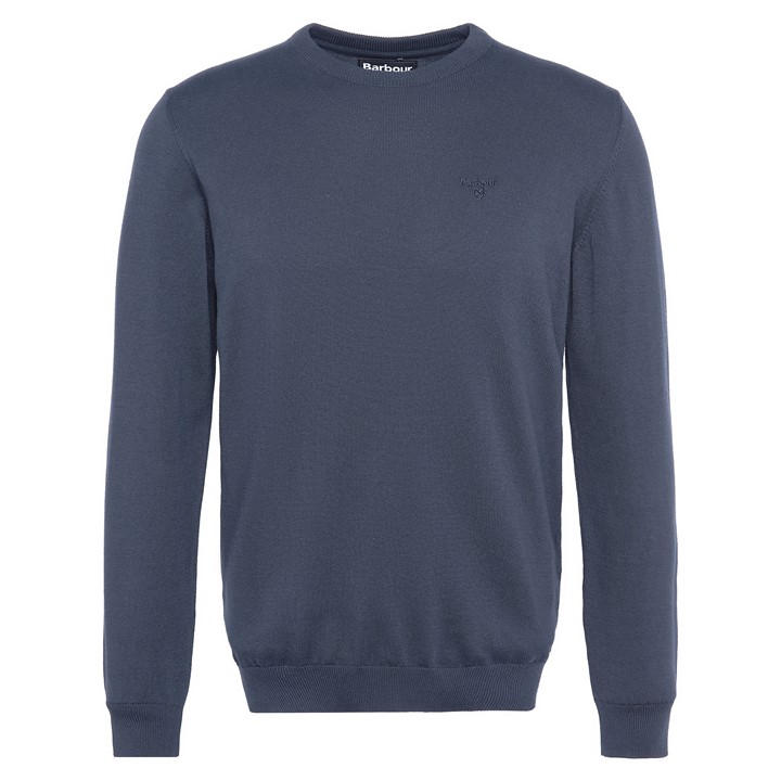 Barbour Men's Blue Crew Neck Sweater