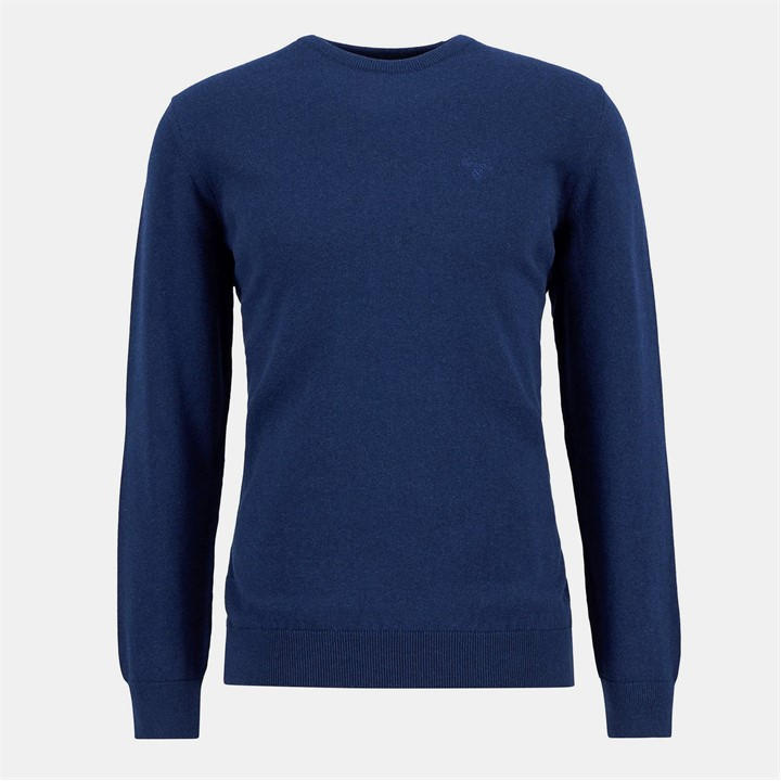 Barbour Men's Blue Crew Neck Sweater