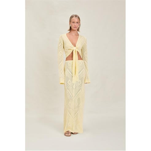 DEVON WINDSOR - Devon Windsor Vale Crochet Tie-Front Top