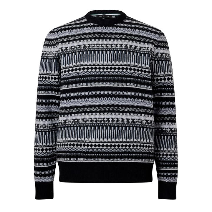 Ted Baker Ls Crw Neck Knit Sn64 In Grey