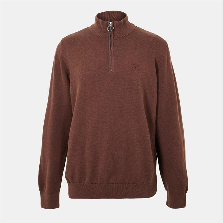 Barbour Men's Brown Half-Zip Jumper