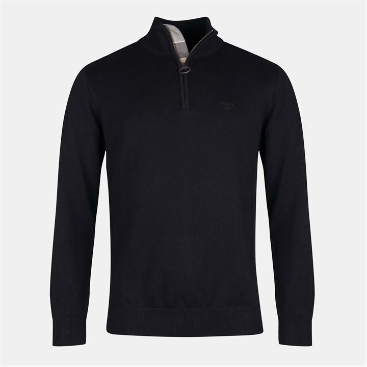 Barbour Men's Black Half-Zip Jumper