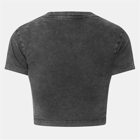 OFF WHITE - Women's Marble Cropped Fitted Baby Tee