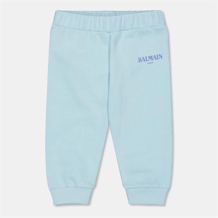 Balmain Boys Blue Kids' Closed Ankle Fleece Joggers