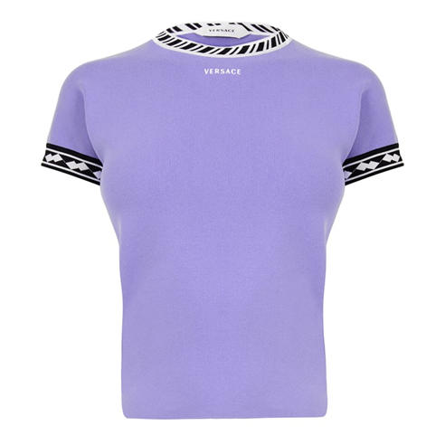 VERSACE - Women's Long-Sleeve Cotton Knitted T-Shirt
