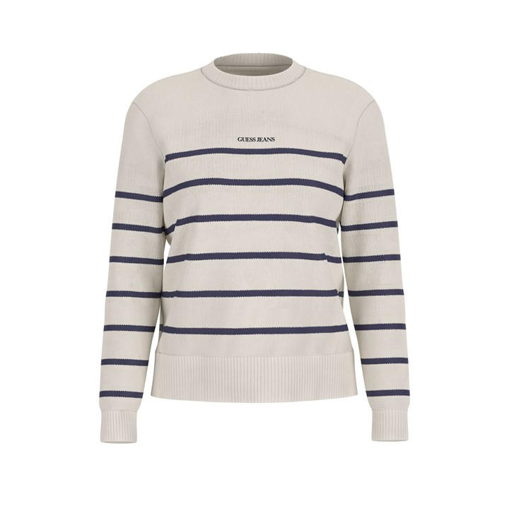 Guess Women's Cream Stripe Knt Ld54