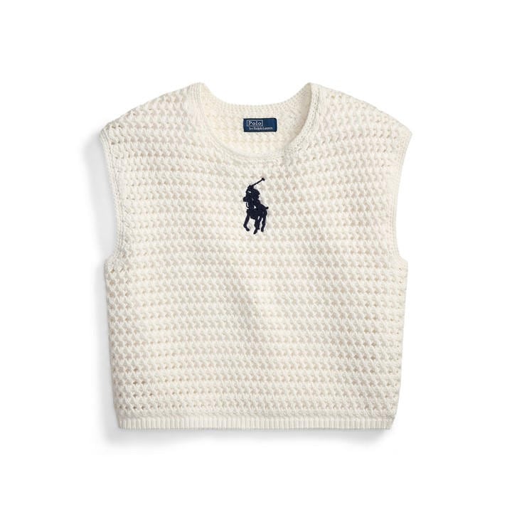 Polo Ralph Lauren Women's Black Knitted Sweater Vest - Size 10