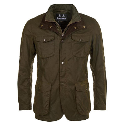 BARBOUR - Men's Ogston Waxed Cotton Quilted Relaxed Fit Wax Jacket