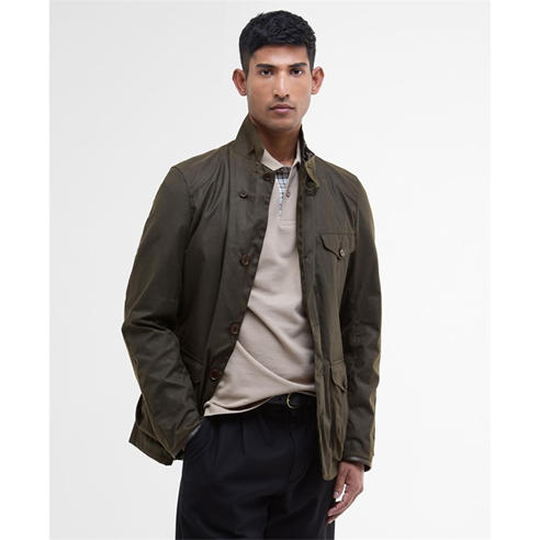 BARBOUR - Men's Beacon Sports Long Sleeve Tailored Fit Wax Jacket