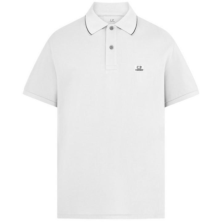 Cp Company Men's White Polo Shirt Extra Large