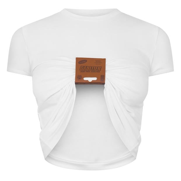 JEAN PAUL GAULTIER | Women's Cropped Short-Sleeve Crew-Neck Baby T