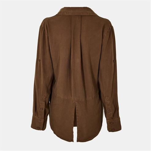 Bella Dahl - Women's Split Back Long-Sleeve Plain Shirt