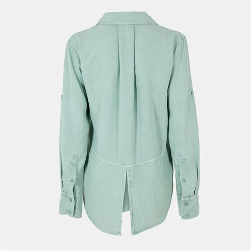Bella Dahl - Women's Split Back Long-Sleeve Plain Shirt