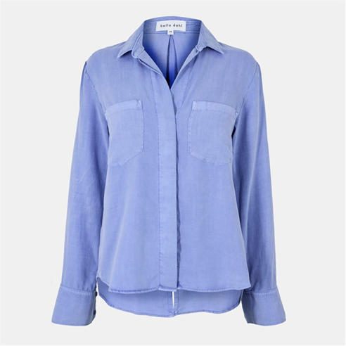 Bella Dahl - Women's Split Back Long-Sleeve Plain Shirt