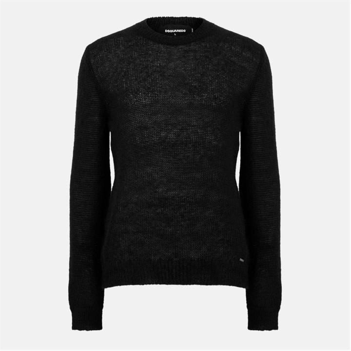 Dsquared2 Men's Black Dsq Mohair Pullover Sn54 Large