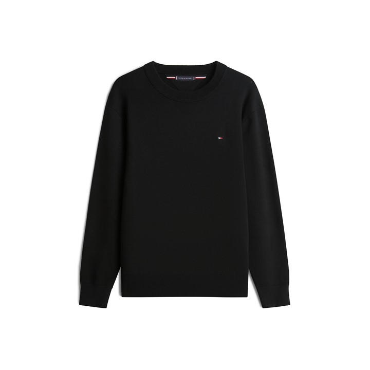 Tommy Hilfiger Men's Black Milano Crew Neck Jumper