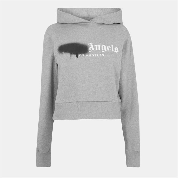 Palm Angels Women's Grey Palm Spray Crop Oth