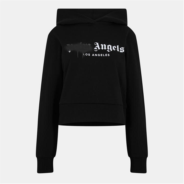 Palm Angels Women's Black Palm Spray Crop Oth