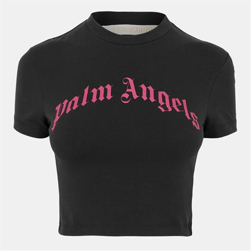 PALM ANGELS - Women's Slim Fit Cropped Baby Tee
